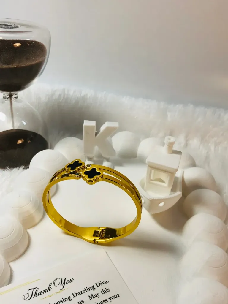 [brc-kids-dbl-clvr-02] Dual clover bangle(Kids)