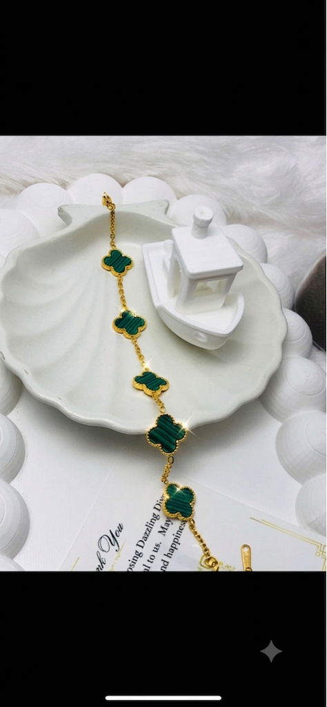 Lucky clover bracelet - green