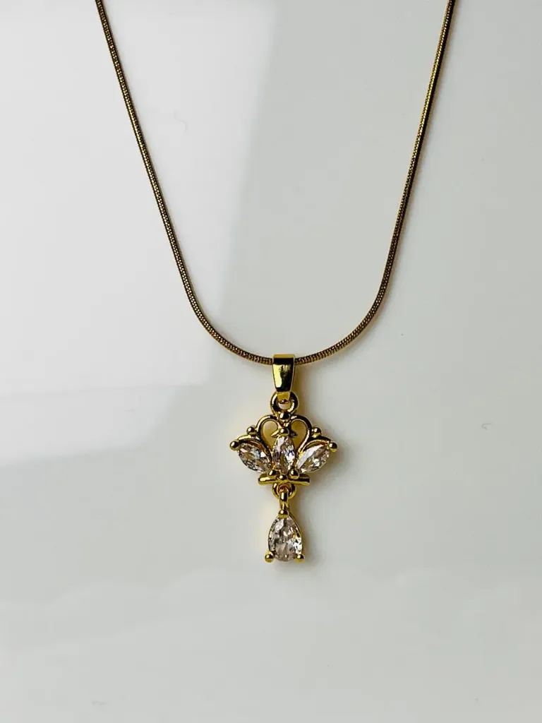 Crystal crown drop chain