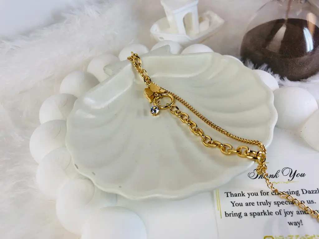 [brc-btf-stn] Bracelet butterfly and stone